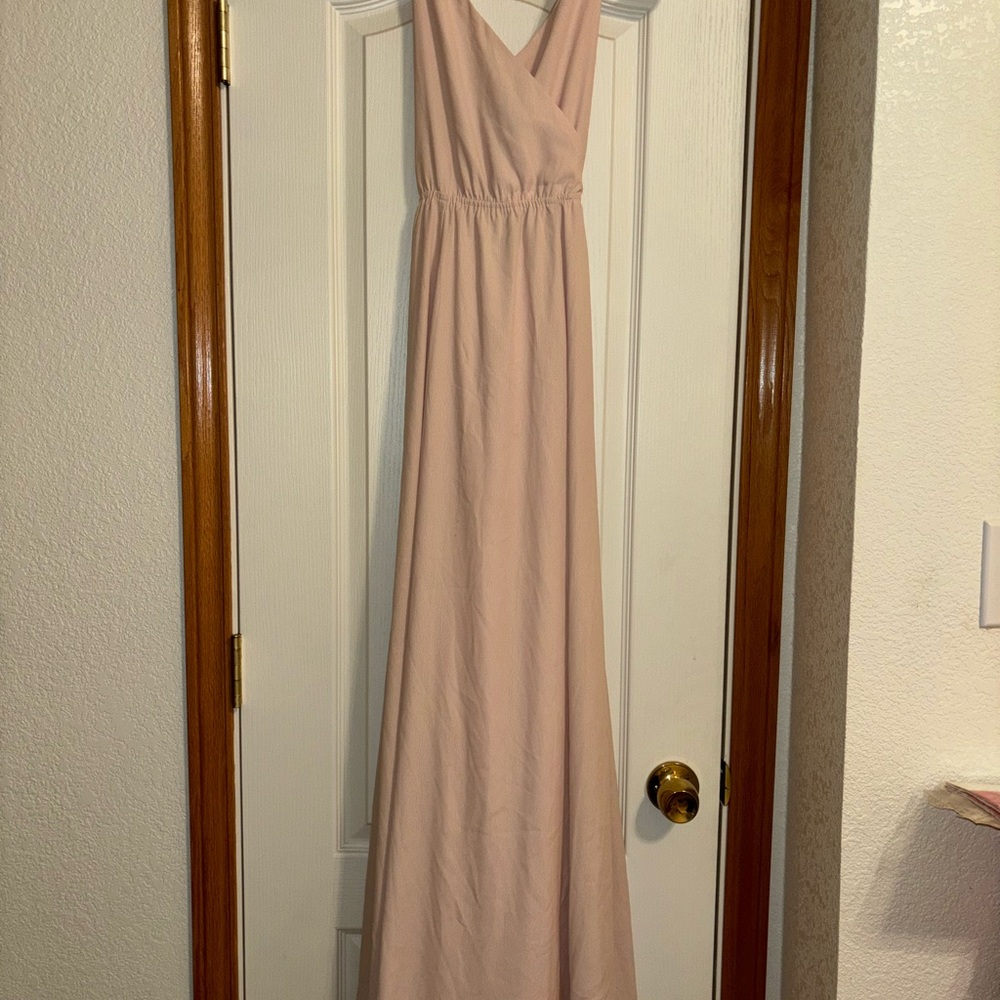 Lulu's Blush Bridesmaid Dress